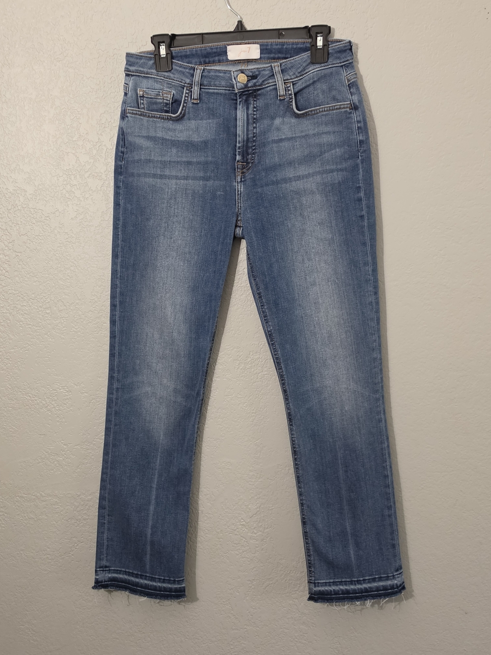 Jen7 by 7 For All Mankind Ankle Straight High Rise Jeans Med Wash Womens 8